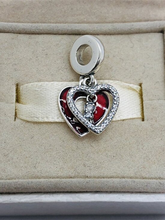 Pandora Jewelry - ✨🔥Pandora Red Heart & Keyhole Double Dangle Charm
